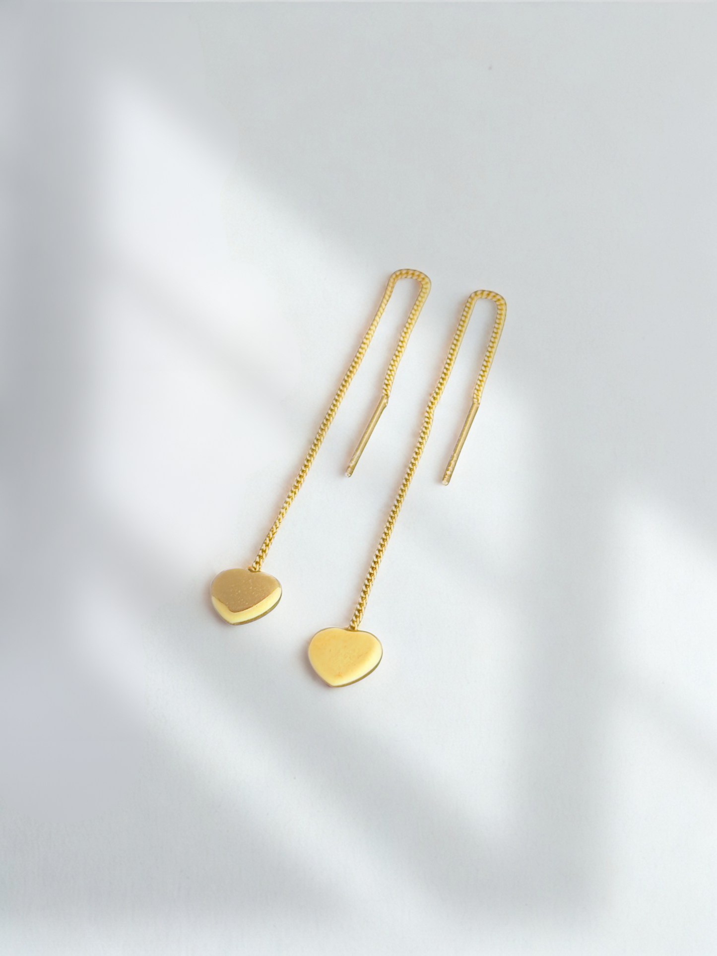 Eva - Heart Pull-Through Earrings
