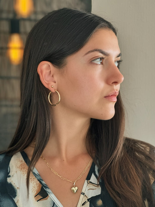 Amara – Bonded Puffy Heart Pendant