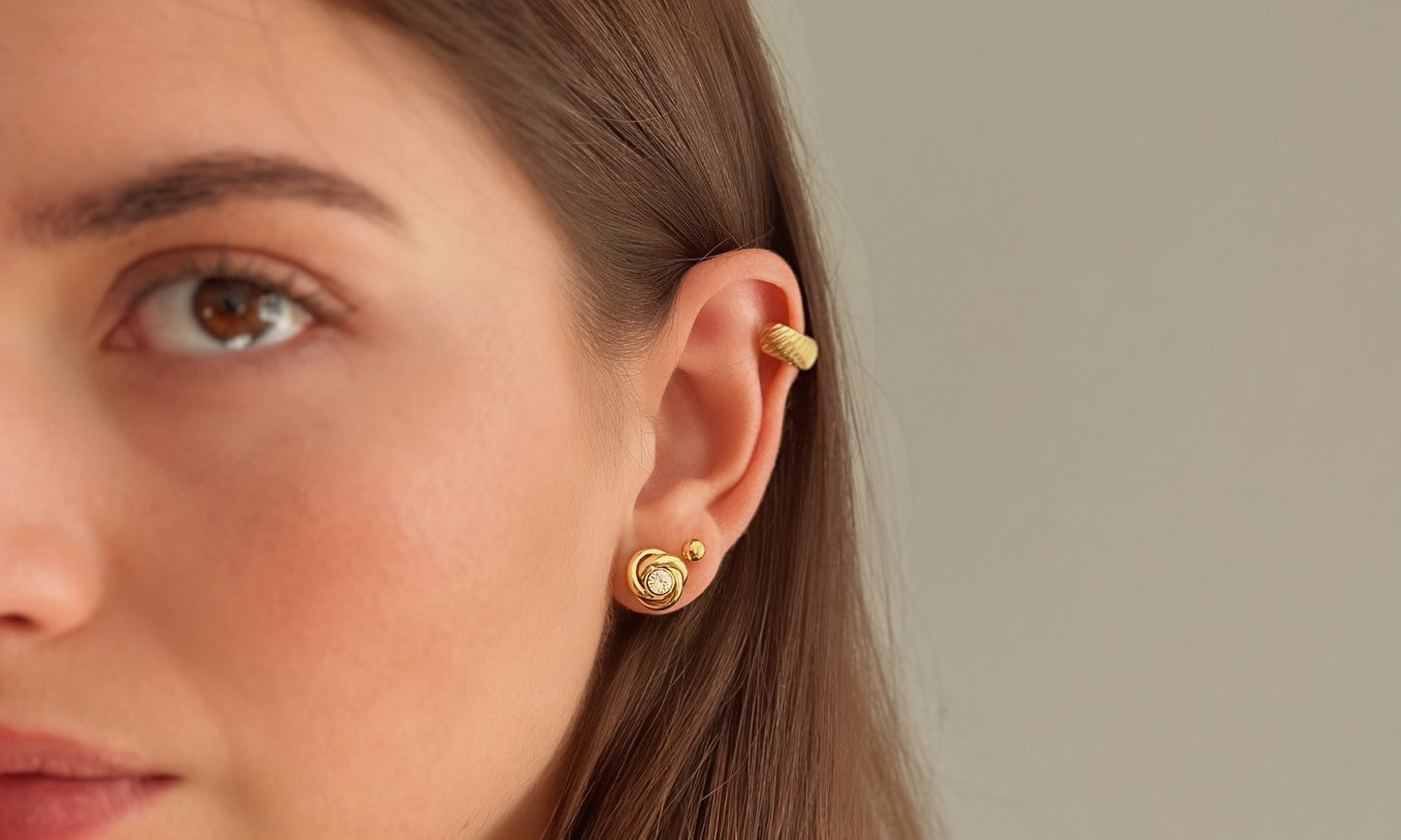 Noor - Petite Sphere Stud Earrings