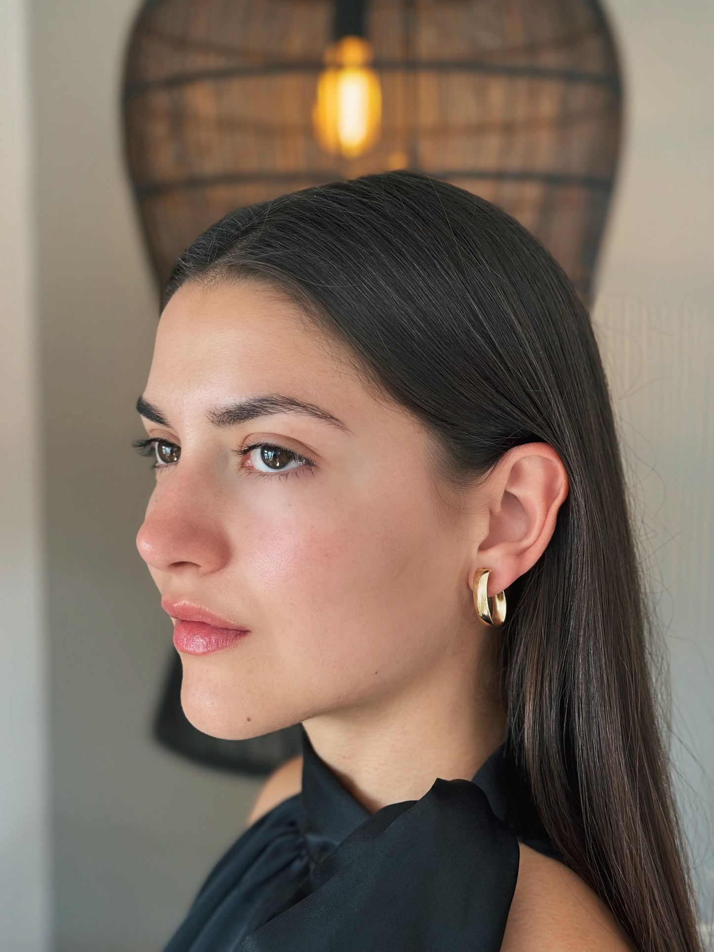 Celeste - Oval 9ct Hoop