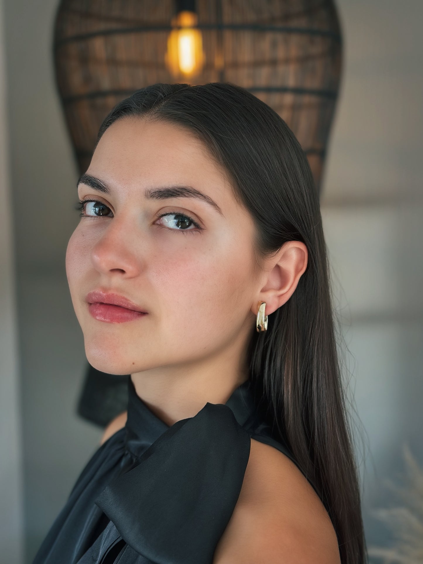 Celeste - Oval 9ct Hoop