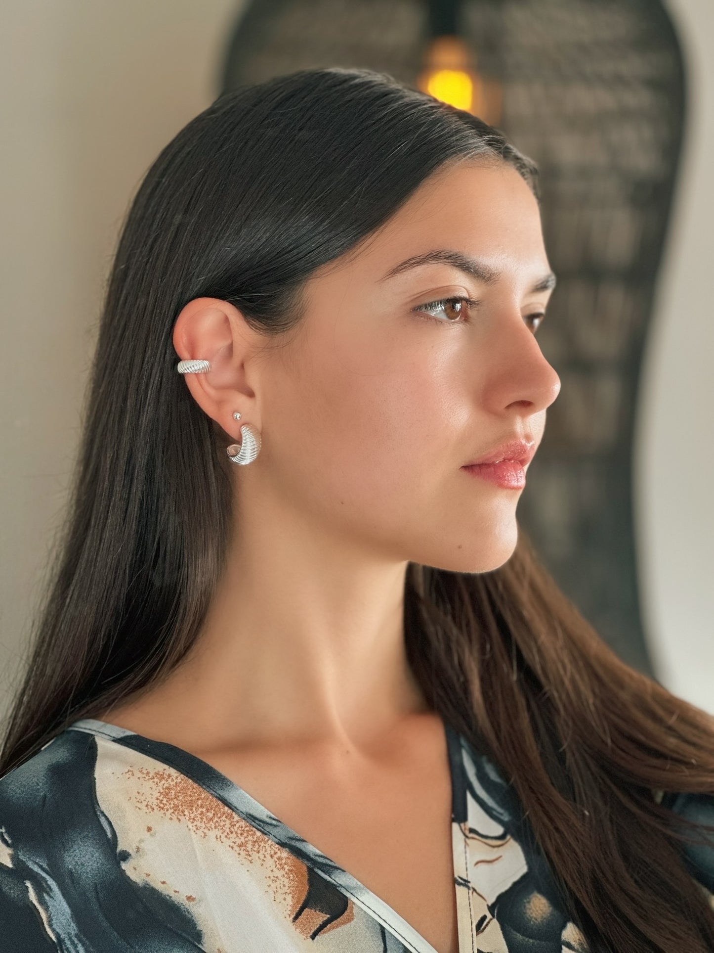 Carol Earrings - Half Hooped Studs