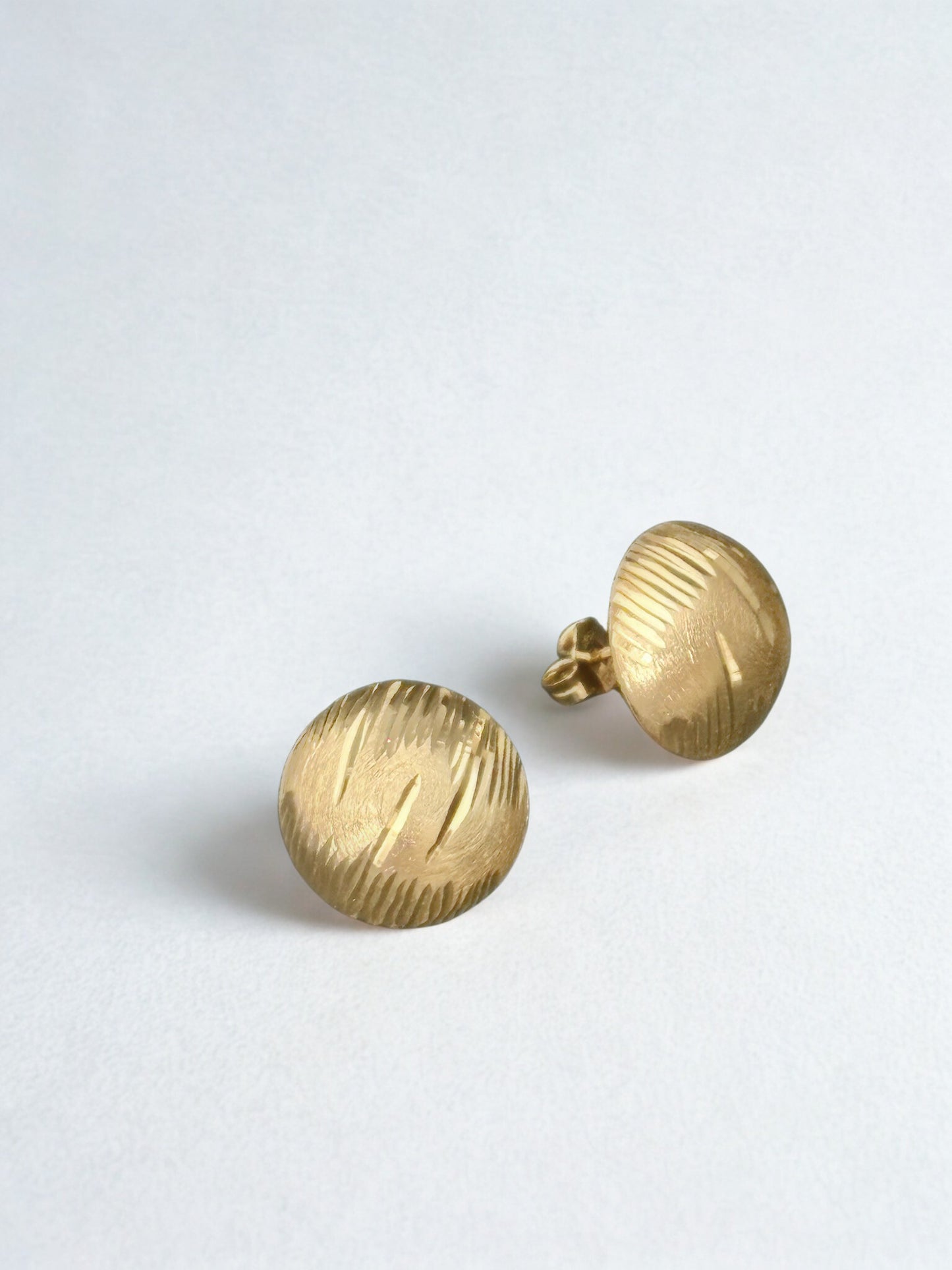 Glynn - Textured Dome Stud Earrings