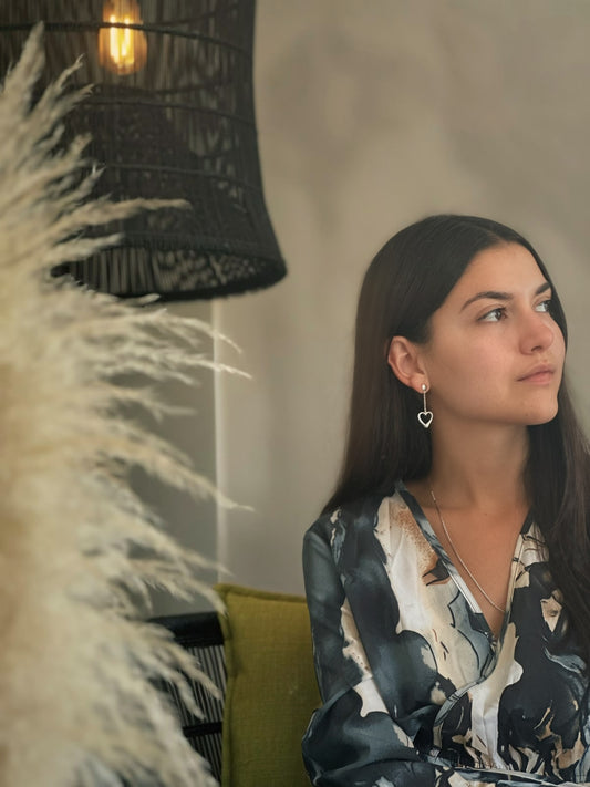 Asha - Dangling Heart Studs