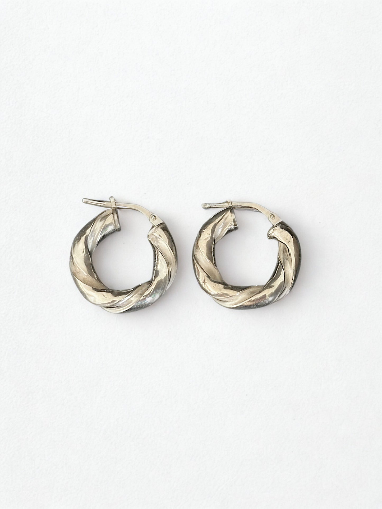 Sofia - Silver Twisted Hoops