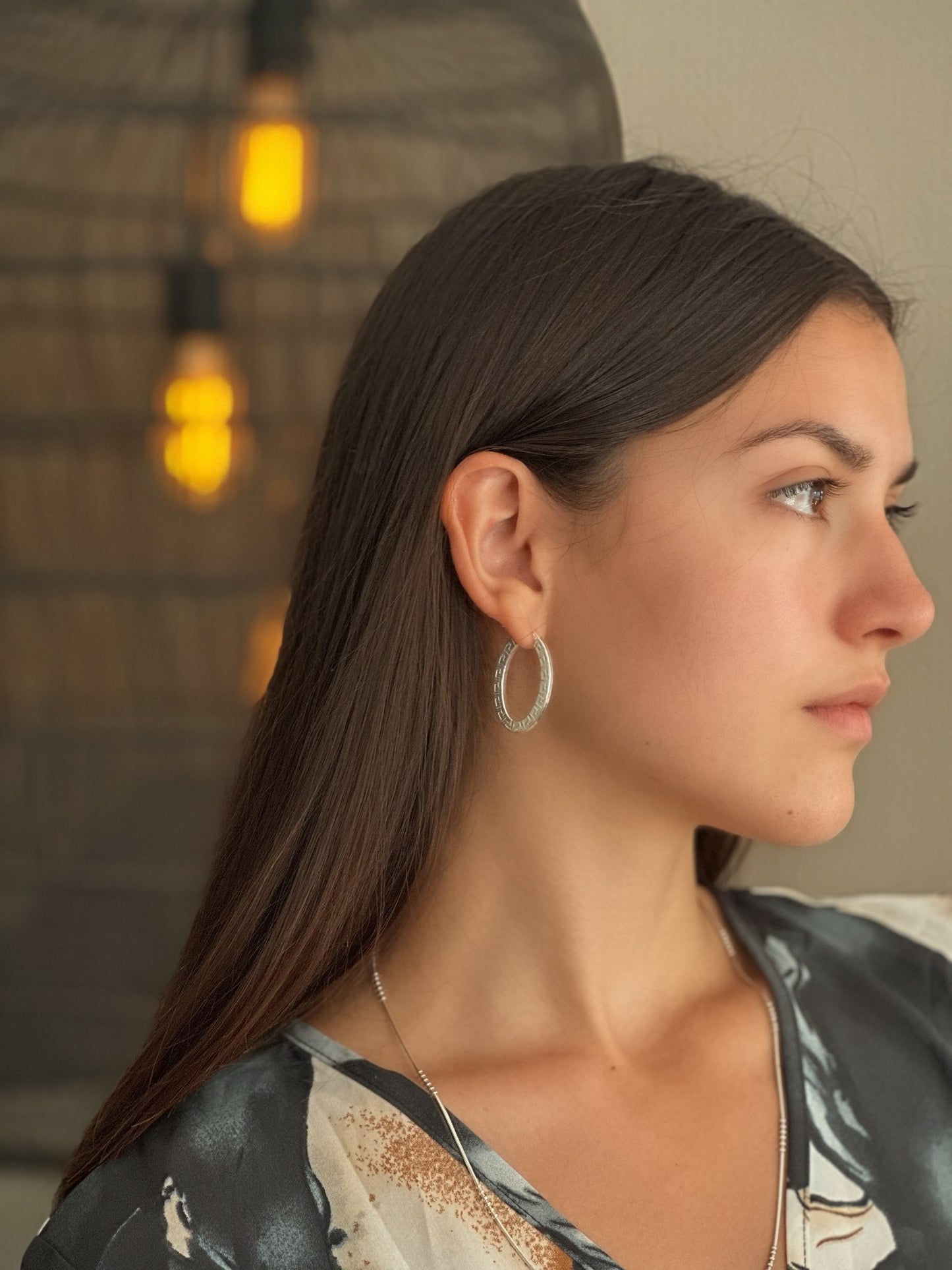 Athena - hinged hoop earrings