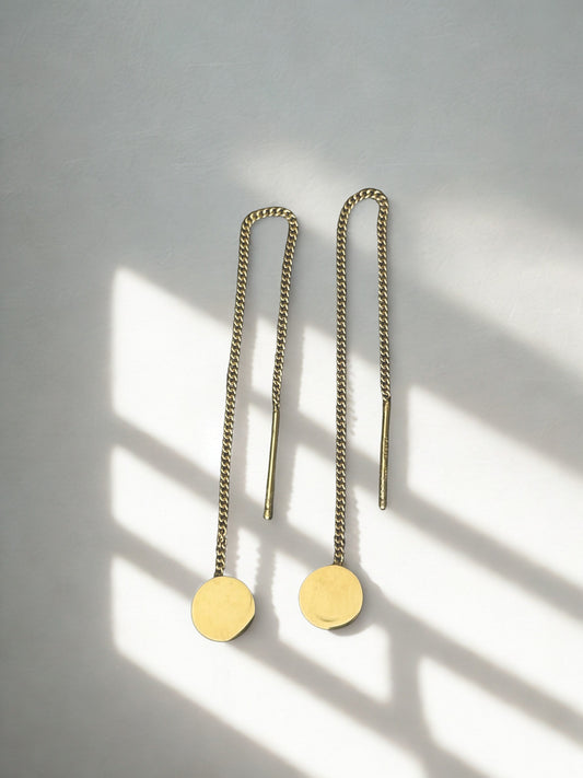 Monroe - Disc Pull-Through Earrings