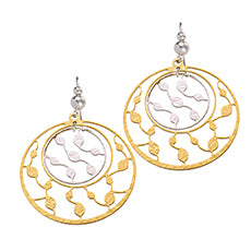 REINA - 2 tone Filigree Earrings
